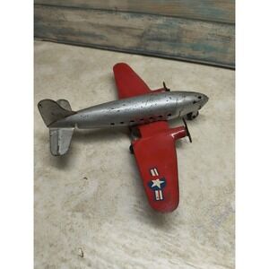 VINTAGE TIN TOY PLANE 473-F